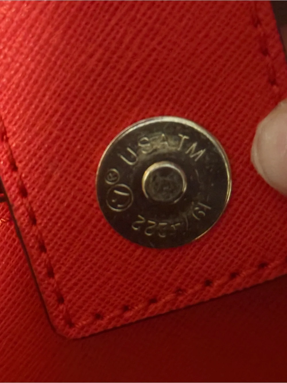 Michael Kors Red Saffiano Tote with Gold Chain Handles - Picture 5 of 12